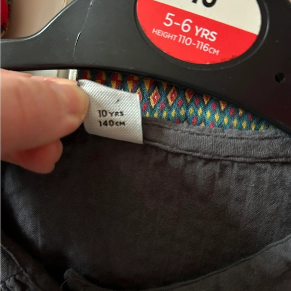 Gray Ruffled Collar Blouse - Picture 2 of 2